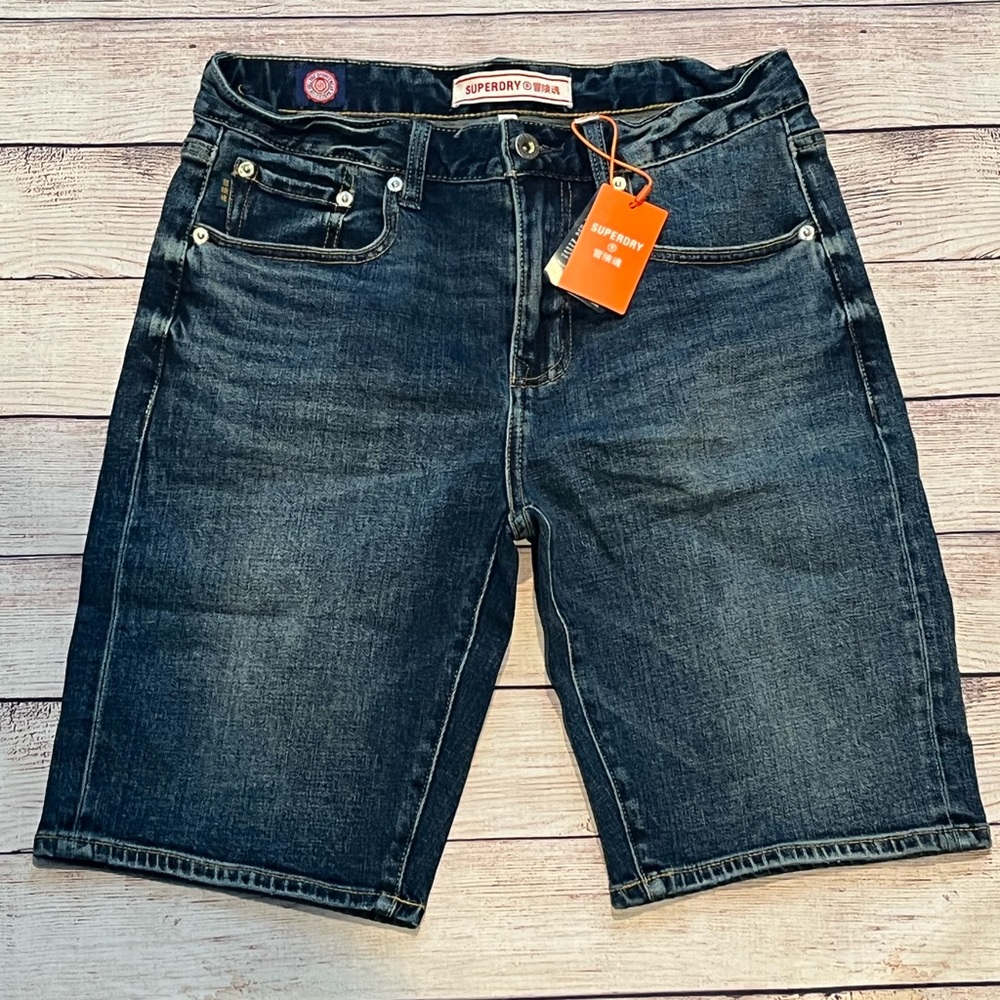 Super Dry Slim Shorts Fermont Dark Blue Men’s 31 NWT
